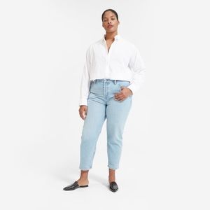 Everlane Relaxed Poplin White Button Down, 00, Sm